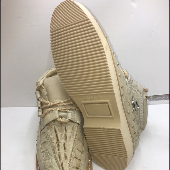 Men’s Crocodile/Ostrich Print Leather Shoes Zapato Casual Cocodrilo y Avestruz - Picture 6 of 6